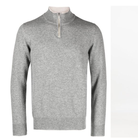 Eleventy Other - ELEVENTY Zipped cashmere jumper in Gray Sz M (Men's)